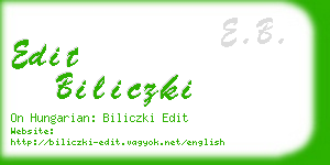 edit biliczki business card